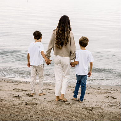 Mom and children